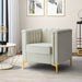 Narciso 31.9" Wide Arm Chair with Channel-tufted Design