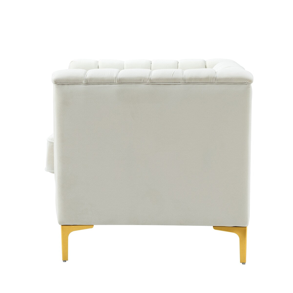 Narciso 31.9" Wide Arm Chair with Channel-tufted Design