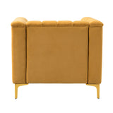 Narciso 31.9" Wide Arm Chair with Channel-tufted Design
