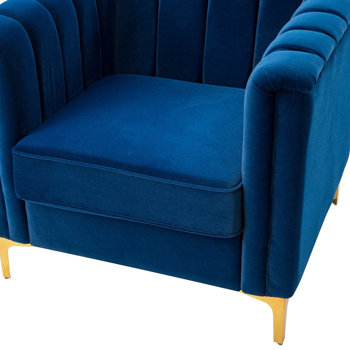 Narciso 31.9" Wide Arm Chair with Channel-tufted Design