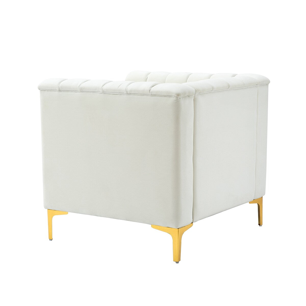 Narciso 31.9" Wide Arm Chair with Channel-tufted Design
