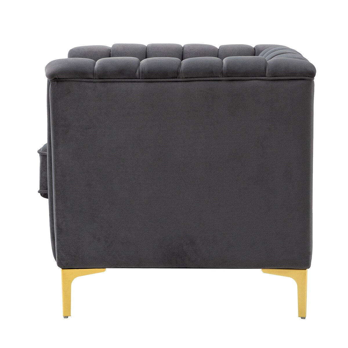 Narciso 31.9" Wide Arm Chair with Channel-tufted Design
