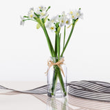 Narcissus In Glass Bottle 15"