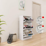 Narrow Shoe Storage Cabinet with Mirror
