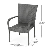 Nash Outdoor 7-Piece Rectangle Wicker Dining Set by Christopher Knight Home