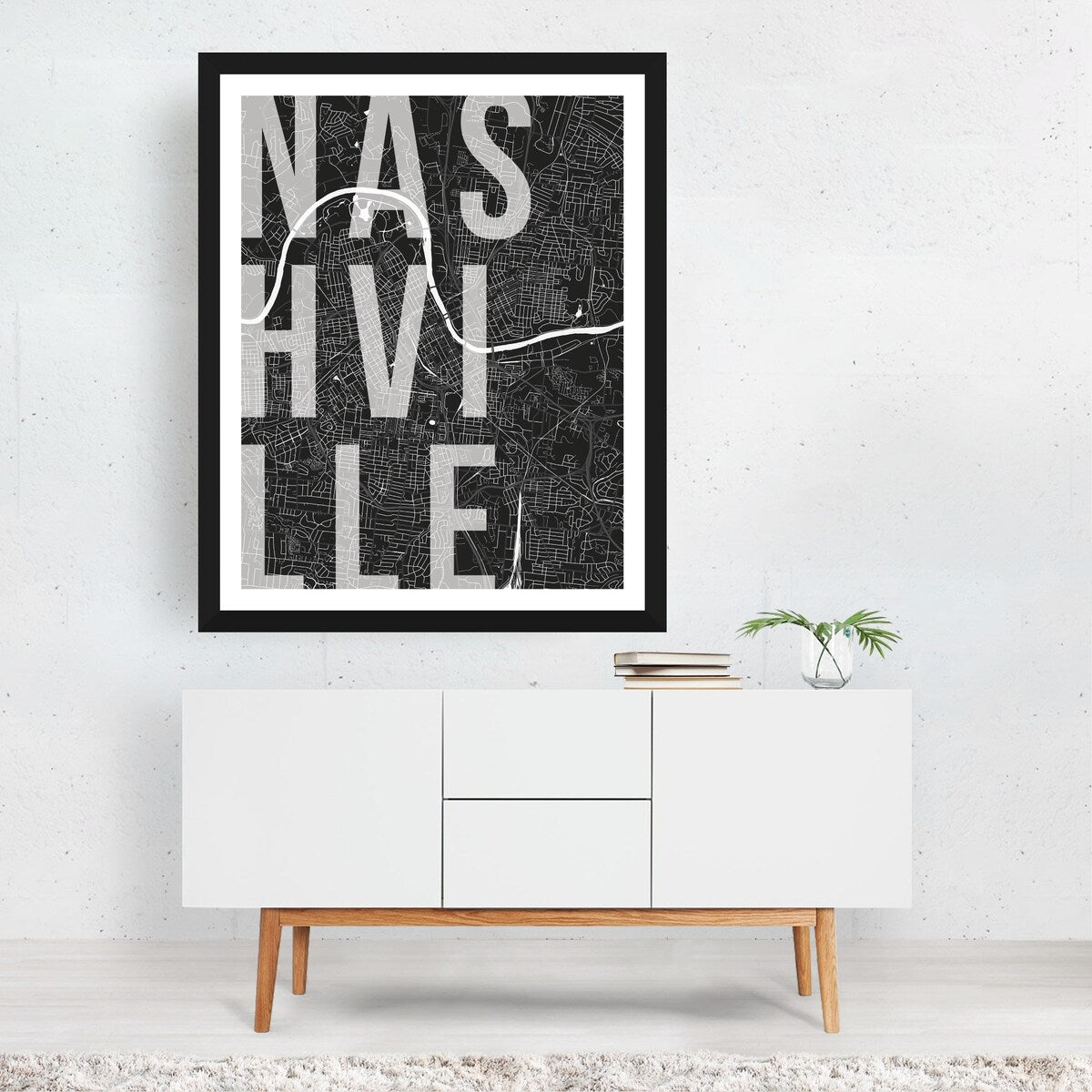 Nashville Tennessee Maps Minimal Art Print/Poster