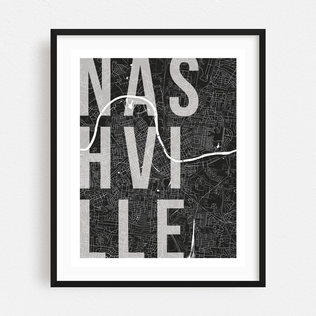 Nashville Tennessee Maps Minimal Art Print/Poster