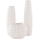Nasos Modern Ceramic Outdoor Safe Vase Set (3 Pieces)