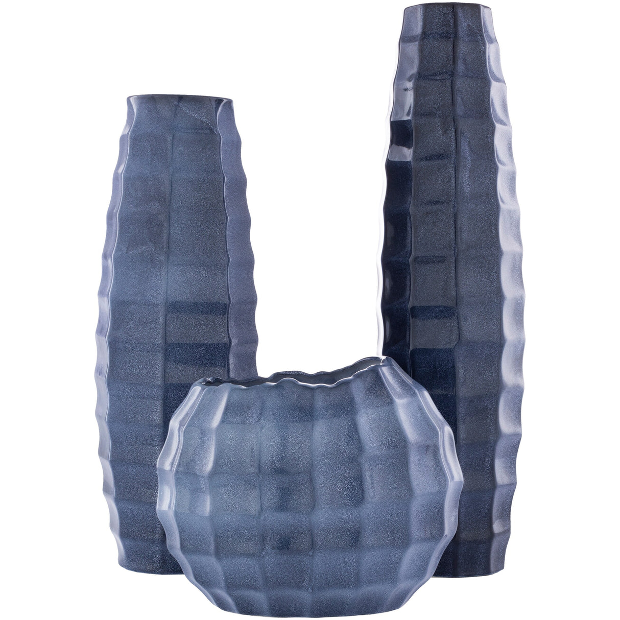 Nasos Modern Ceramic Outdoor Safe Vase Set (3 Pieces)