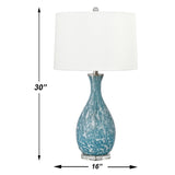Nastrino 30 inch Blue & White Glass Table Lamp