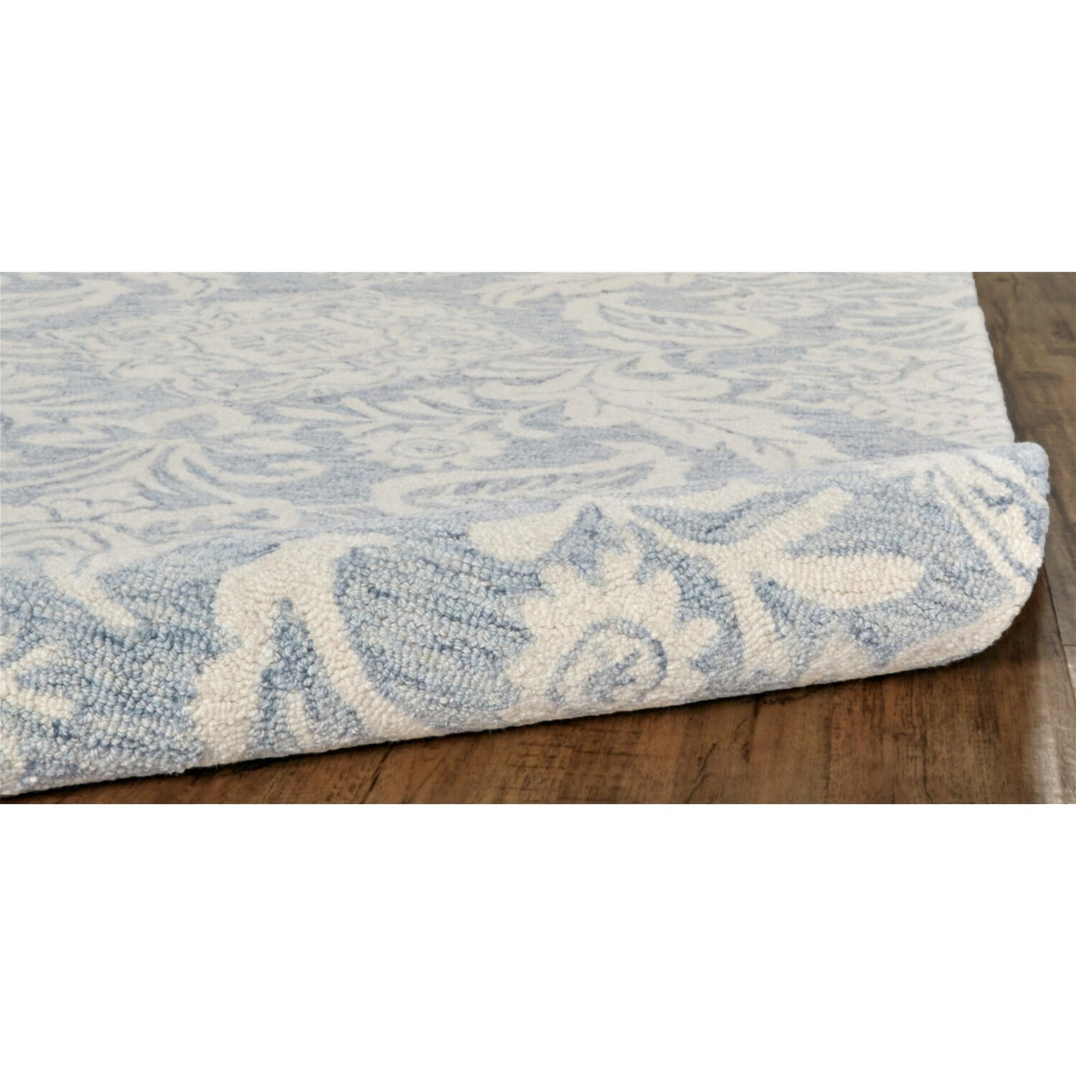 Natal Modern Floral Paisley Rug, Celestial Blue/Ivory, Area Rug