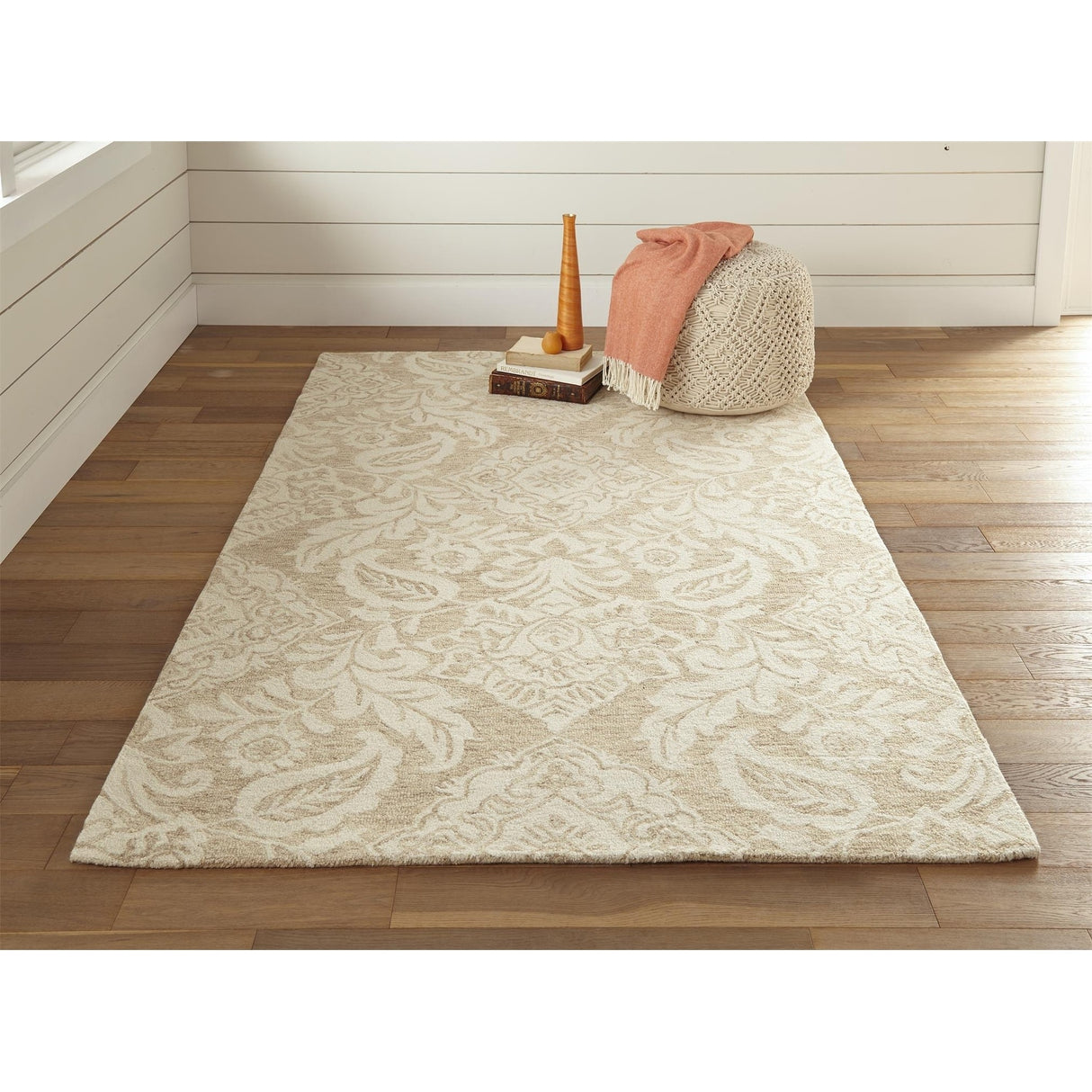 Natal Modern Floral Paisley Rug, Celestial Blue/Ivory, Area Rug