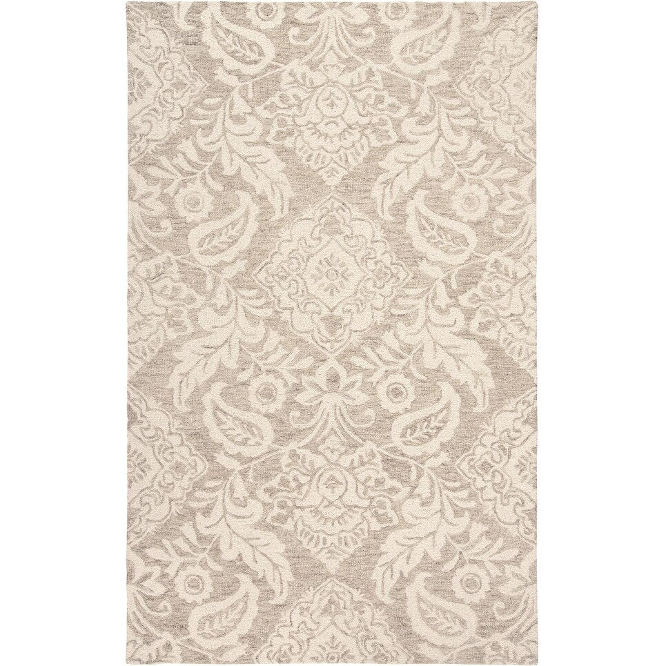Natal Modern Floral Paisley Rug, Celestial Blue/Ivory, Area Rug