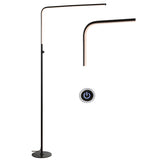 Natalie 63" LED Integrated Floor Lamp, Black by JONATHAN Y - 63" H x 33.5" W x 8.75" D