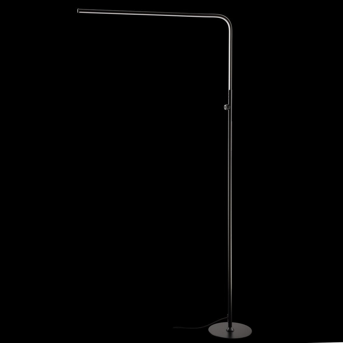 Natalie 63" LED Integrated Floor Lamp, Black by JONATHAN Y - 63" H x 33.5" W x 8.75" D