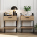 Nathan James Jenny Rustic Wall Mount Nightstand with Drawer and Storage Shelf