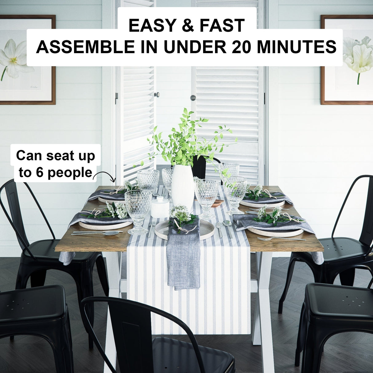 Nathan James Kalos Drop Leaf Kitchen Dining Table Brown