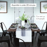 Nathan James Kalos Drop Leaf Kitchen Dining Table Brown