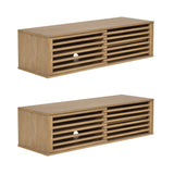 Nathan James Monroe Floating TV Stand, Wall Mount TV Console with Storage, Modern Media Cabinet