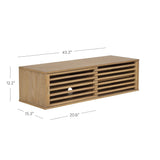 Nathan James Monroe Floating TV Stand, Wall Mount TV Console with Storage, Modern Media Cabinet