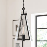 Nathan James Olton Pendant Lighting with Glass Shade, Adjustable Chain