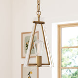 Nathan James Olton Pendant Lighting with Glass Shade, Adjustable Chain