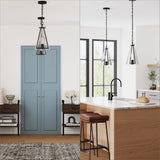 Nathan James Olton Pendant Lighting with Glass Shade, Adjustable Chain