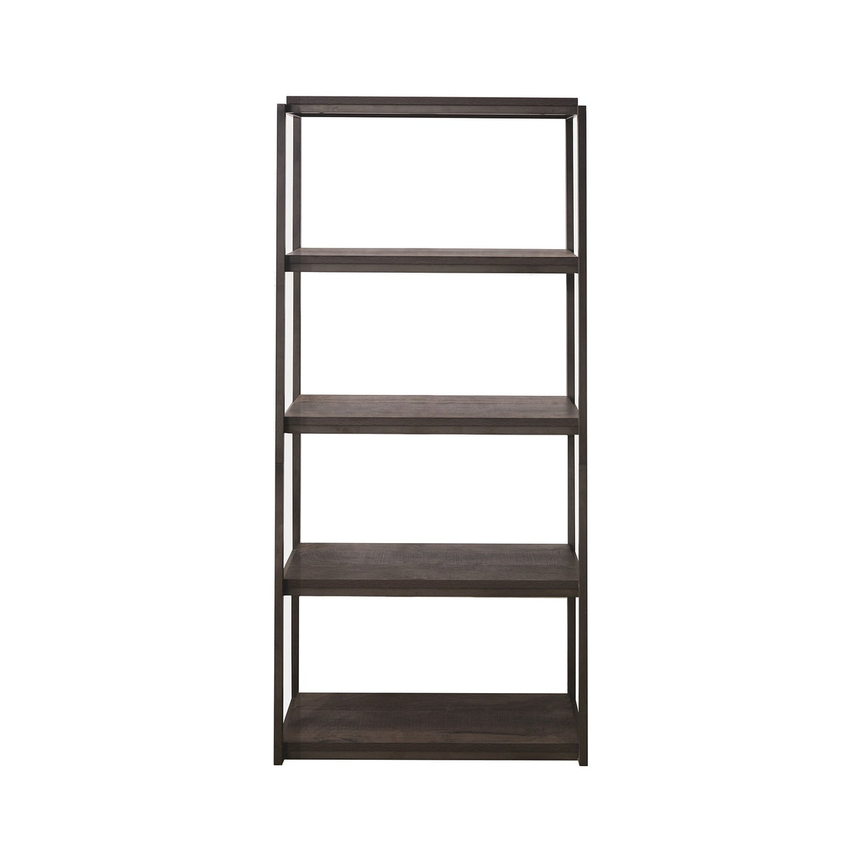 Nathan James Oscar Modern Etagere 5-Shelf Bookcase with Wood Storage Shelves and Metal Frame