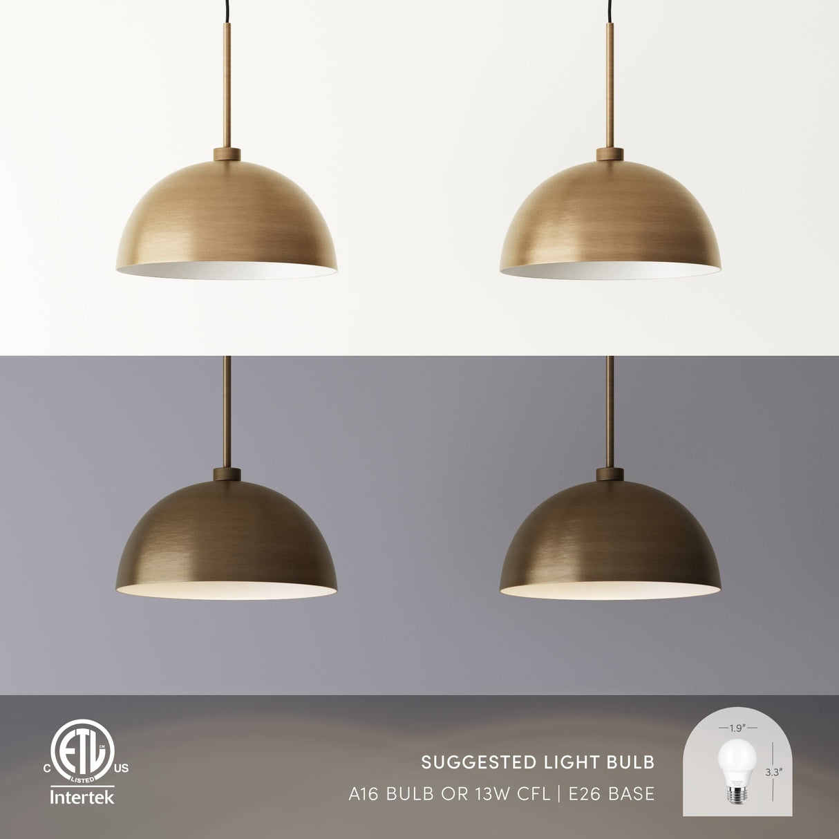 Nathan James Percy Modern 2-Light Pendant Island Light Fixture, Hanging Lights with Metal Shade and Adjustable Cord
