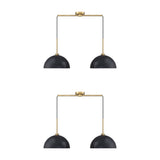 Nathan James Percy Modern 2-Light Pendant Island Light Fixture, Hanging Lights with Metal Shade and Adjustable Cord