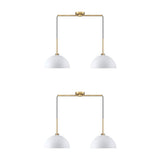 Nathan James Percy Modern 2-Light Pendant Island Light Fixture, Hanging Lights with Metal Shade and Adjustable Cord