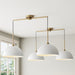 Nathan James Percy Modern 2-Light Pendant Island Light Fixture, Hanging Lights with Metal Shade and Adjustable Cord