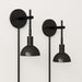 Nathan James Tamlin Wall Mounted Armed Sconce 1-Light Fixture with Plugin and On/Off Switch