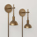 Nathan James Tamlin Wall Mounted Armed Sconce 1-Light Fixture with Plugin and On/Off Switch
