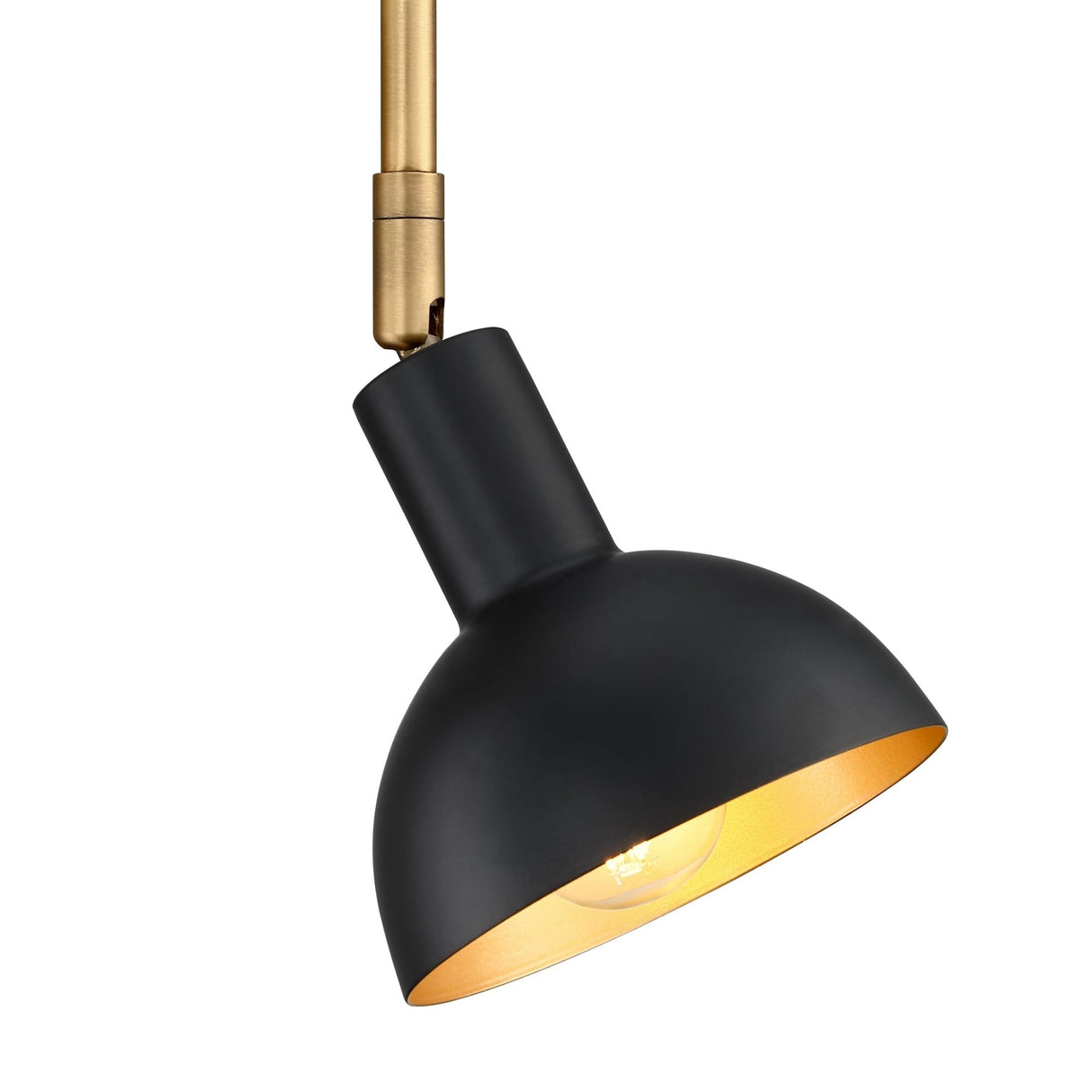 Nathan James Tamlin Wall Mounted Armed Sconce 1-Light Fixture with Plugin and On/Off Switch