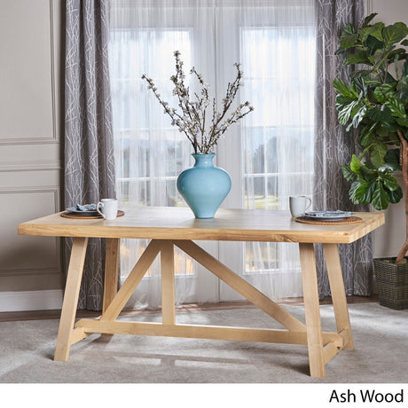 Nathaniel Rectangle Wood Dining Table by Christopher Knight Home