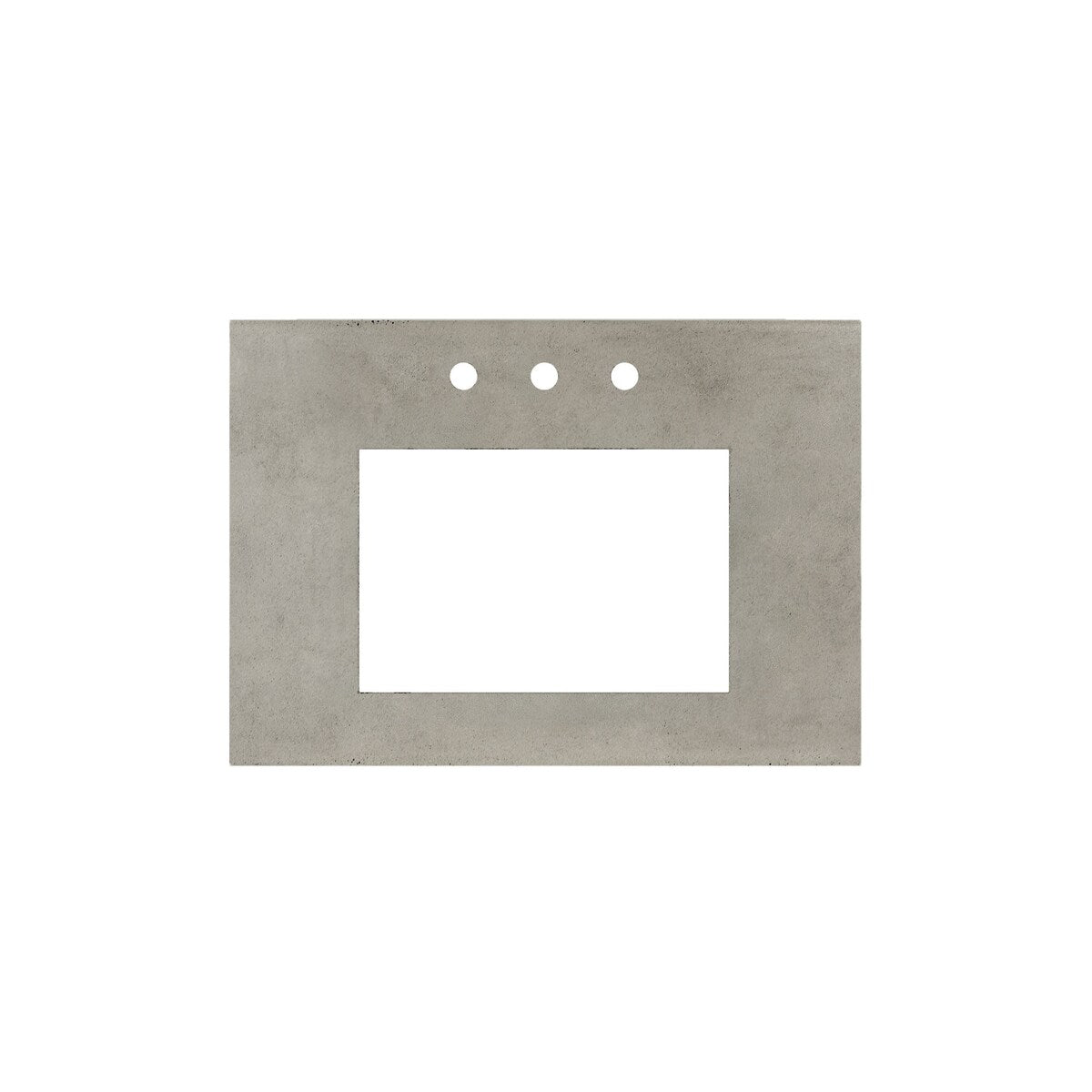 NativeStone Concrete Vanity Top - Rectangle Sink Cutout with 8" Widespread Faucet Holes (Top Only)