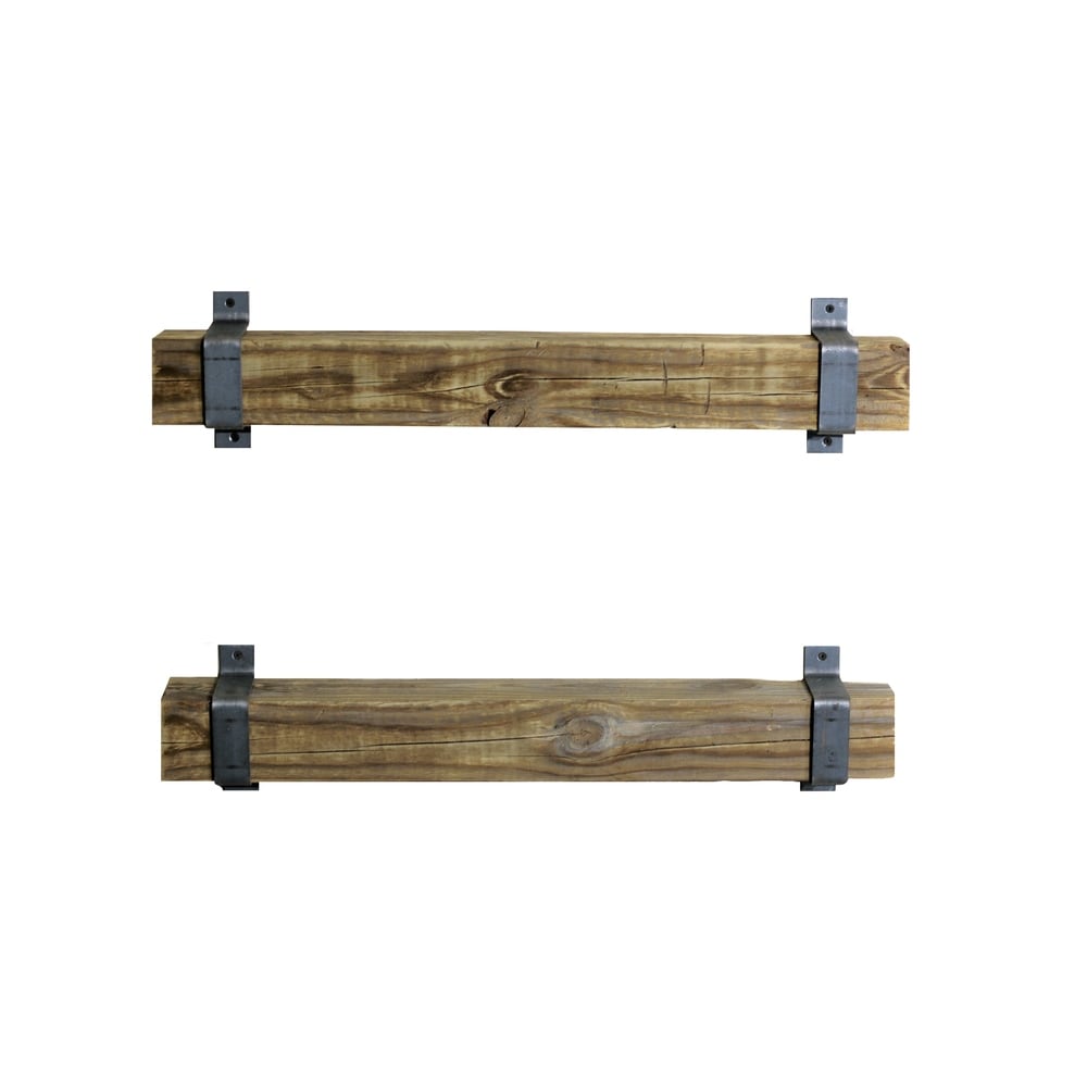 Natural 4x4 Bracket Shelves