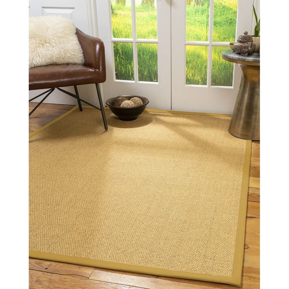 Natural Area Rugs, 10' Square, 100% Natural Fiber Avondale, Sisal Beige,Handmade,Tan Extra Wide Border - 10' x 10' Square