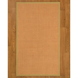 Natural Area Rugs 100%, Natural Fiber Handmade Aston, Gold Sisal Rug, Sage Border - 8' x 10'