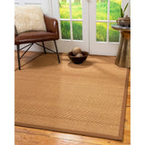 Natural Area Rugs 100%, Natural Fiber Handmade Aston, Gold Sisal Rug, Sienna Border - 2'9" x 9'