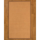 Natural Area Rugs 100%, Natural Fiber Handmade Aston, Gold Sisal Rug, Sienna Border - 2'9" x 9'