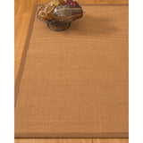 Natural Area Rugs 100%, Natural Fiber Handmade Aston, Gold Sisal Rug, Sienna Border - 2'9" x 9'