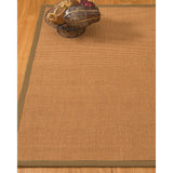 Natural Area Rugs 100%, Natural Fiber Handmade Aston, Gold Sisal Rug, Squirrel Border - 5' x 7'