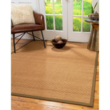 Natural Area Rugs 100%, Natural Fiber Handmade Aston, Gold Sisal Rug, Squirrel Border - 5' x 7'