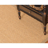Natural Area Rugs 100%, Natural Fiber Handmade Basket Weave Amalfi, Gold/Multi Sisal Rug, Wheat Border - 6' x 9'