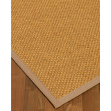 Natural Area Rugs 100%, Natural Fiber Handmade Basket Weave Amalfi, Gold/Multi Sisal Rug, Wheat Border - 6' x 9'
