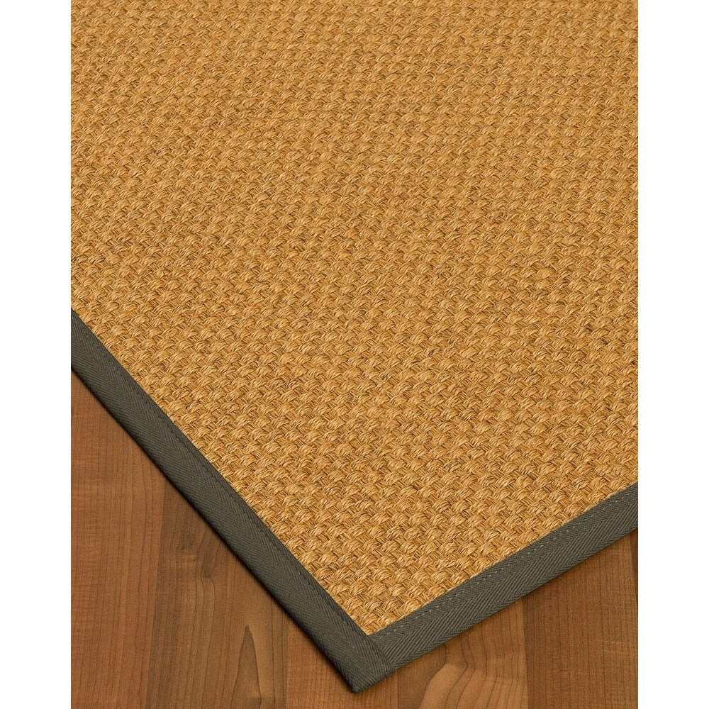 Natural Area Rugs 100%, Natural Fiber Handmade Basket Weave Amalfi, Gold/Multi Sisal Rug, Moss Border - 2'9" x 9'