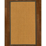 Natural Area Rugs 100%, Natural Fiber Handmade Basket Weave Amalfi, Gold/Multi Sisal Rug, Moss Border - 2'9" x 9'