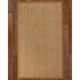 Natural Area Rugs 100%, Natural Fiber Handmade Basket Weave Basketweave, Natural Seagrass Rug (12' X 15'), Sienna Border